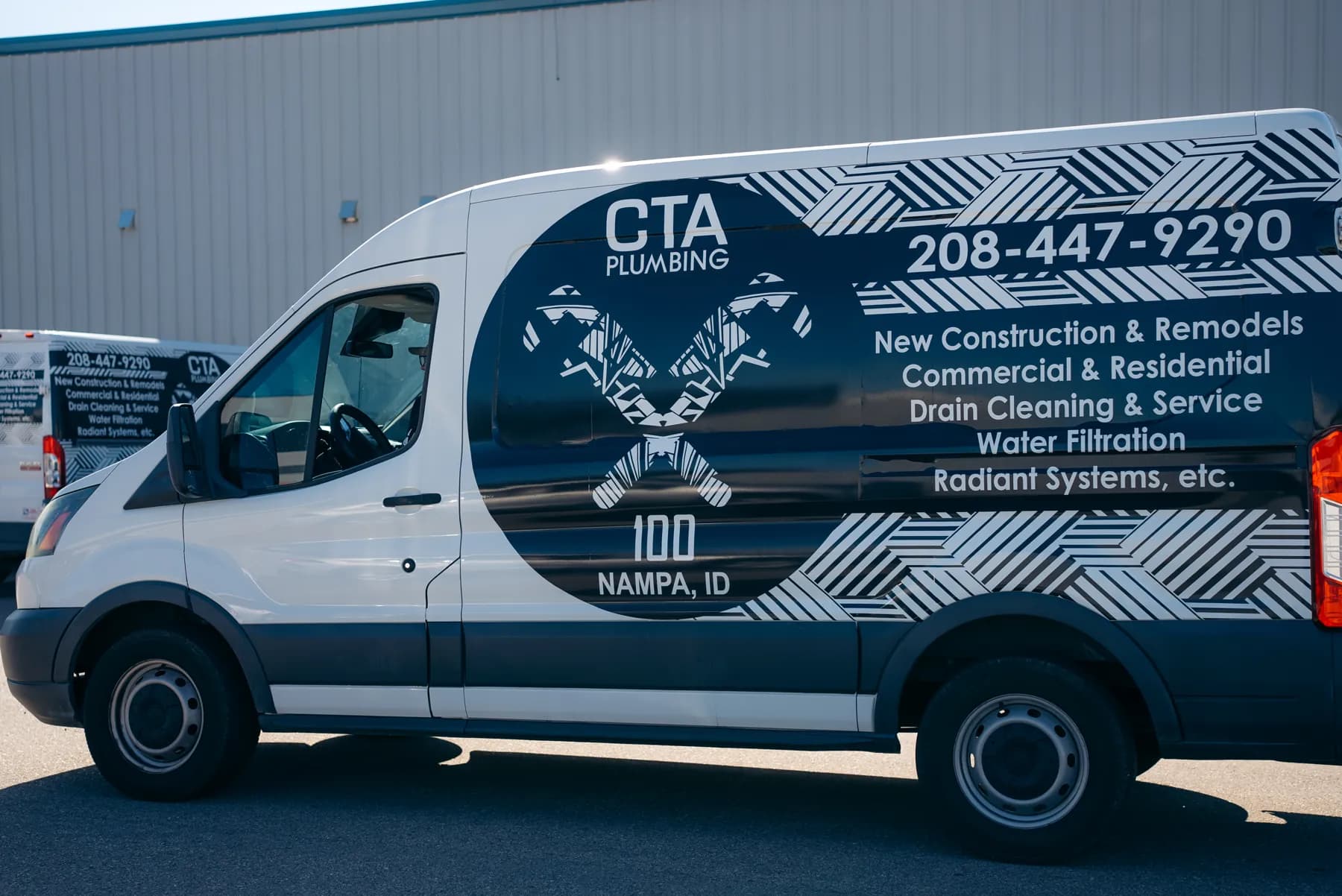 CTA Plumbing 100 service van traveling to Treasure Valley customers